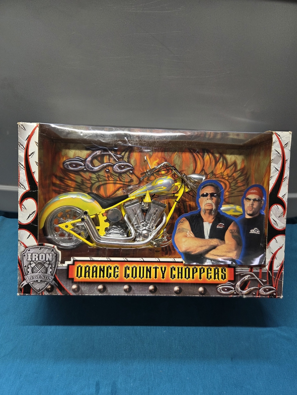 Orange County Choppers Iron Legends 13" Motorcycle Die-Cast 1:6 Replica Yellow